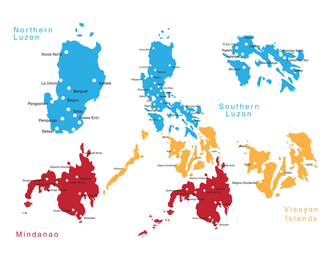 Golf Courses in the Philippines - Map