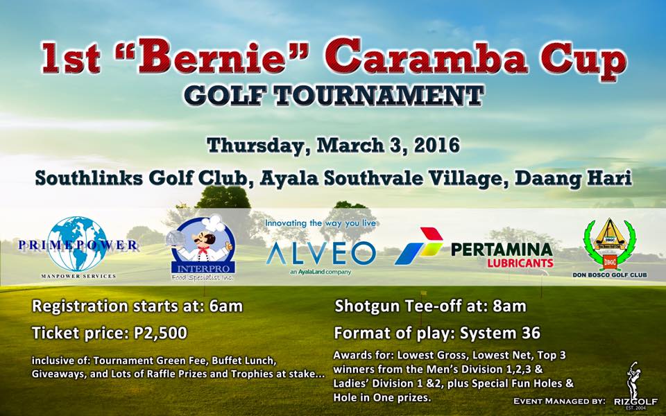 1st Bernie Caramba Cup Golf Tournament