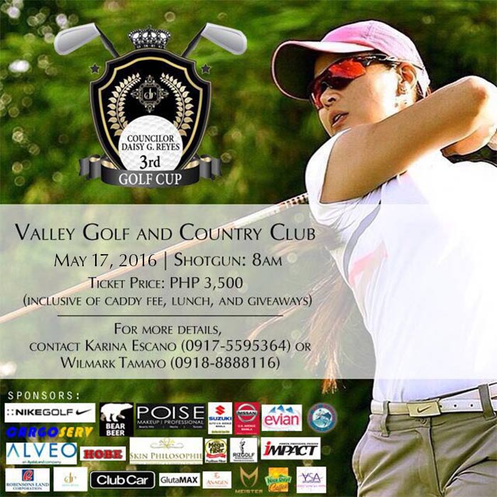 Come Join Us at Councilor Daisy G. Reyes' 3rd Golf Cup