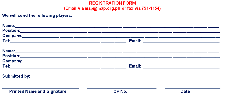 MAP Registration Form