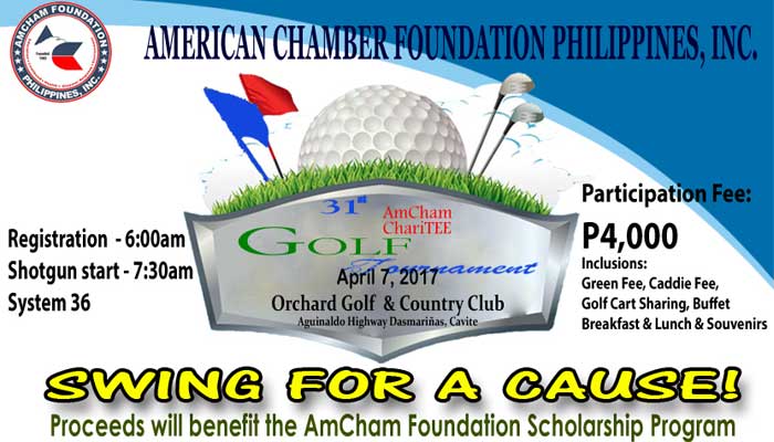 Join the 31st AmCham ChariTee Golf Tournament